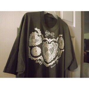 Vintage Fruit of The Loom Best XXL Shirt Single Stitch Unisex Adult Flower Lace
